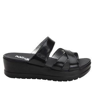 Alegria Mira Black Platform Sandal